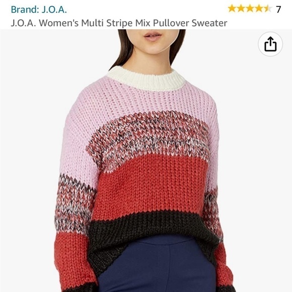 J.O.A Fair Isle Ribbed Knit Sweater - Picture 10 of 10